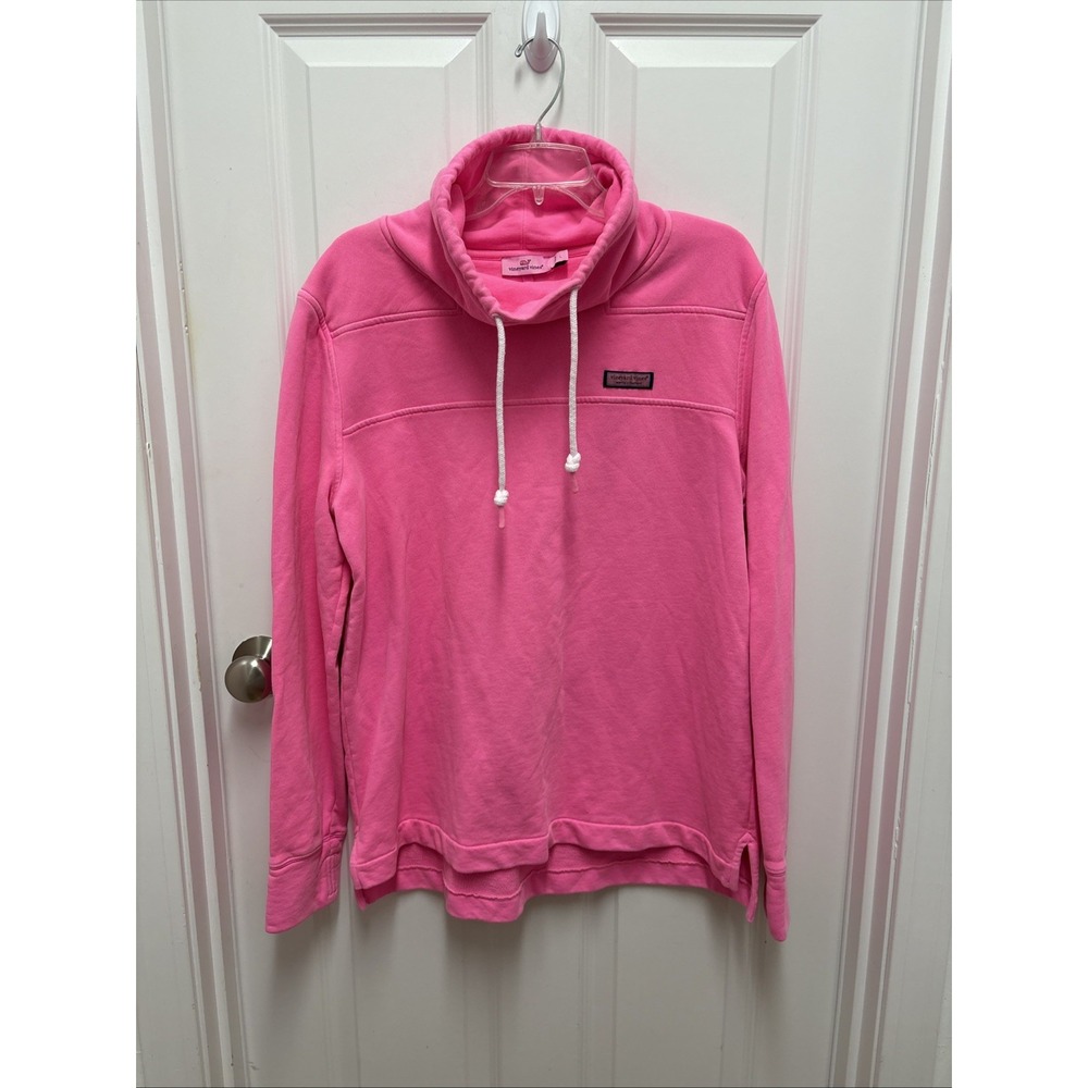 Vineyard Vines‎ Garment-Dyed Funnel-Neck Relaxed Shep Shirt Neon Pink - Large